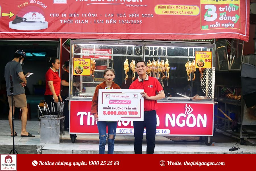 7 khách hàng may mắn nhận thưởng 3 triệu từ Thế Giới Gà Ngon