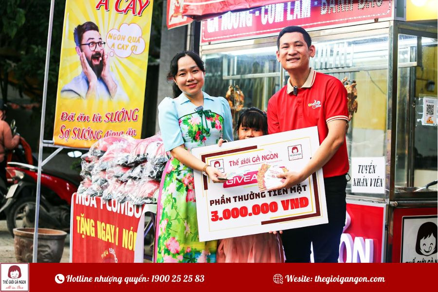 7 khách hàng may mắn nhận thưởng 3 triệu từ Thế Giới Gà Ngon