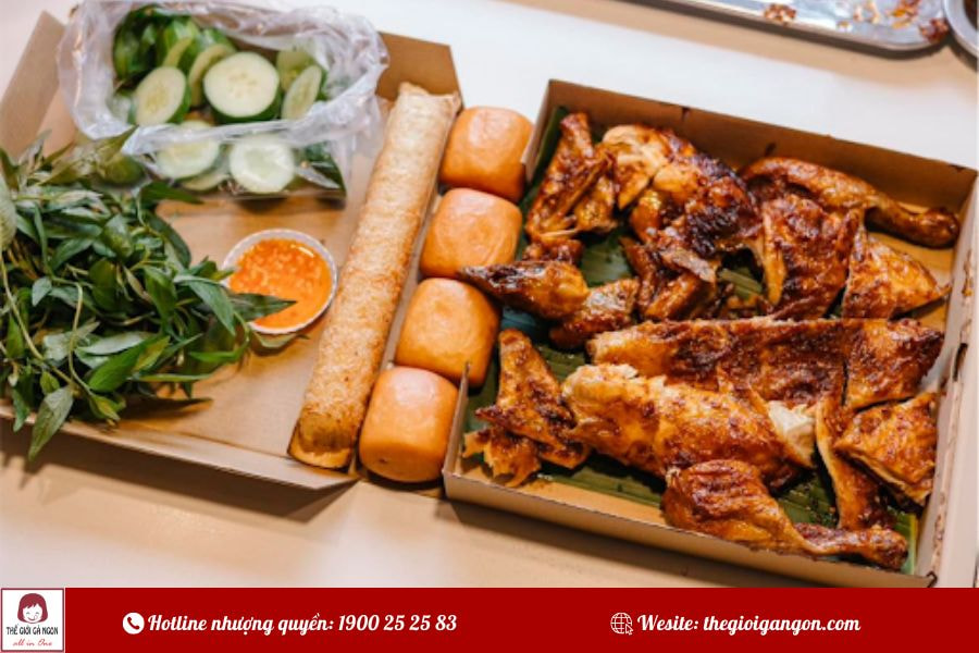 Gà nướng cơm lam Đà Nẵng chuẩn nguyên liệu từ thiên nhiên