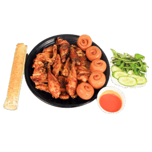 Combo gà nướng cơm lam bánh bao