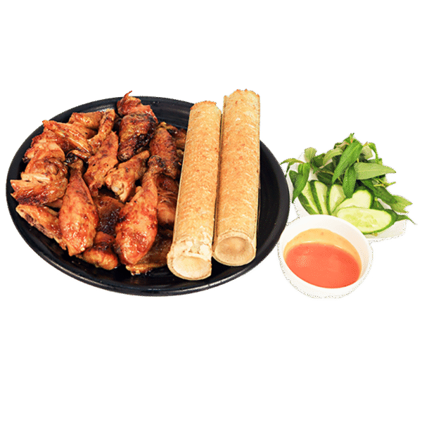 Combo gà nướng cơm lam