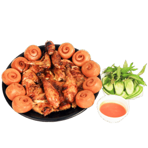 Combo gà nướng bánh bao