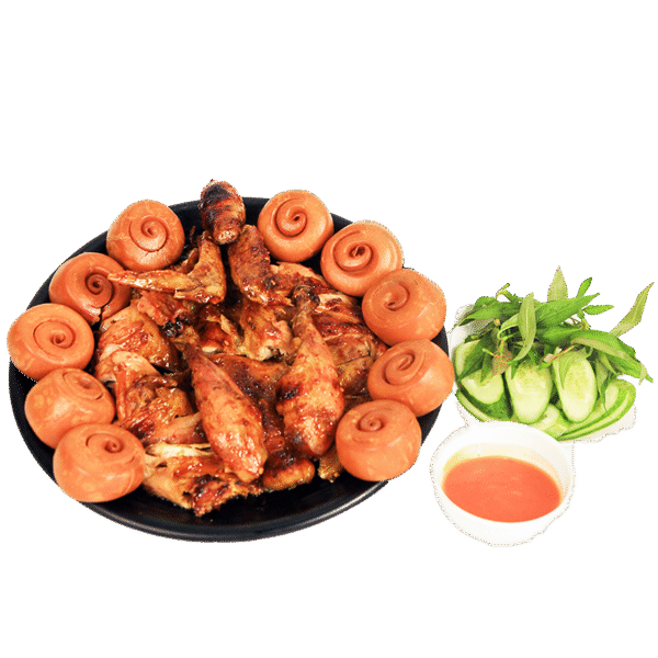 Combo gà nướng bánh bao