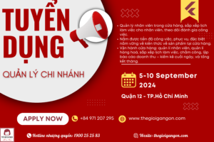 TUYỂN DỤNG QUẢN LÝ CHI NHÁNH THẾ GIỚI GÀ NGON