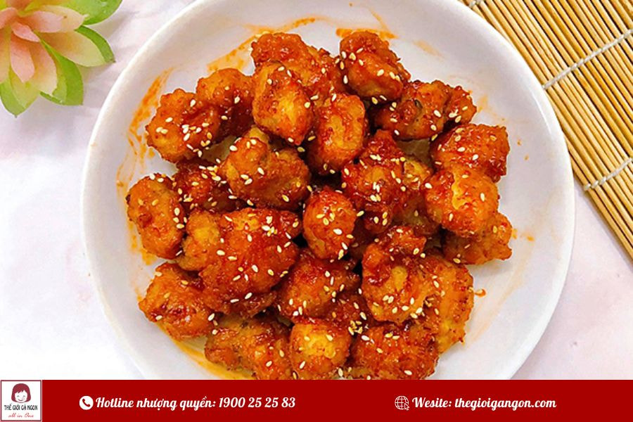 3 công thức làm gà viên chiên nước mắm, chua ngọt, chiên xù