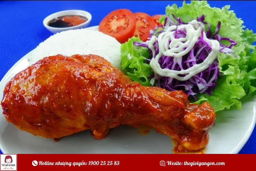 Cách làm cơm đùi gà chiên giòn rụm thơm ngon khó cưỡng