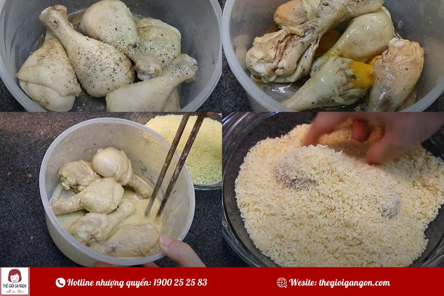 Cách làm đùi gà chiên xù giòn rụm như KFC