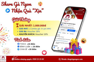 Chia sẻ bài viết - Săn quà triệu đồng cùng Thế Giới Gà Ngon