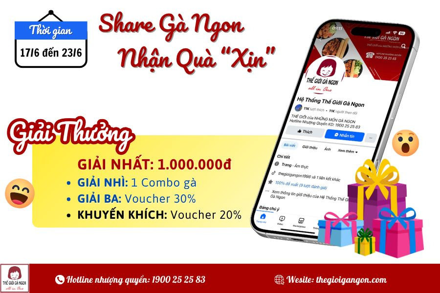 Share Gà Ngon, nhận quà cực xịn chính thức khởi động Tuần 4