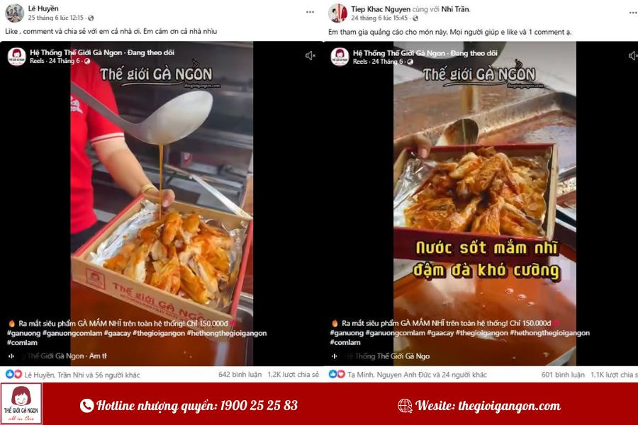 Công bố kết quả tuần 5 – Chương trình Share Gà Ngon, nhận quà xịn