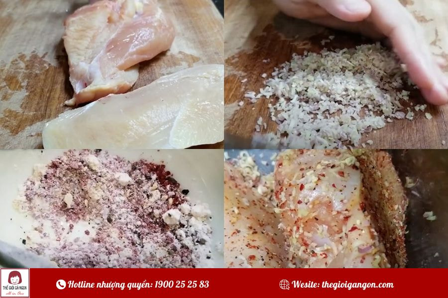 Công thức ướp ức gà áp chảo sốt chanh, mật ong, tiêu đen